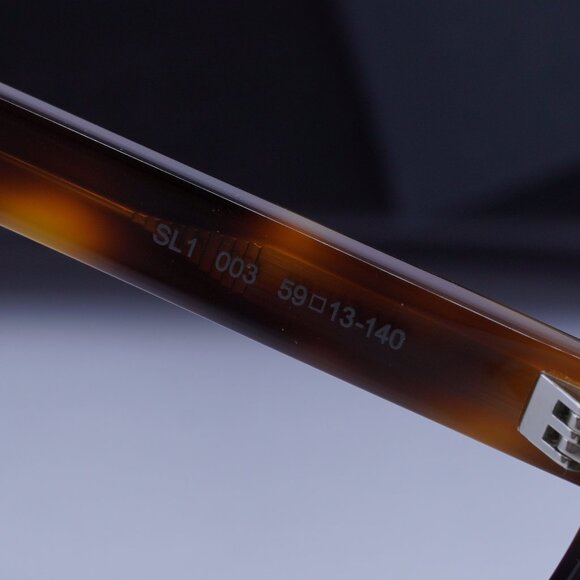 Saint Laurent SL1 003 Square Sunglasses - Havana/Green - Picture 7 of 13